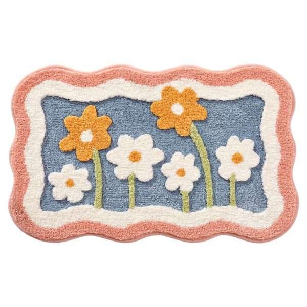 Bath Mat – Super Absorbent Microfiber Rug with Non-Slip Backing for Bathroom & Shower Use