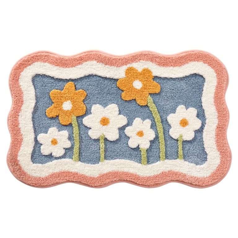 Bath Mat – Super Absorbent Microfiber Rug with Non-Slip Backing for Bathroom & Shower Use