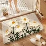 Bath Mat – Super Absorbent Microfiber Rug with Non-Slip Backing for Bathroom & Shower Use