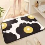 Bath Mat – Super Absorbent Microfiber Rug with Non-Slip Backing for Bathroom & Shower Use