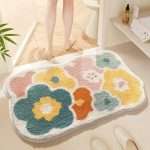 Bath Mat – Super Absorbent Microfiber Rug with Non-Slip Backing for Bathroom & Shower Use