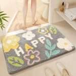 Bath Mat – Super Absorbent Microfiber Rug with Non-Slip Backing for Bathroom & Shower Use