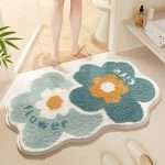 Bath Mat – Super Absorbent Microfiber Rug with Non-Slip Backing for Bathroom & Shower Use