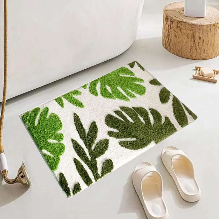 Non-Slip Bath Mat – Heavy-Duty Rubber Shower Mat with Drain Holes for Extra Grip & Safety