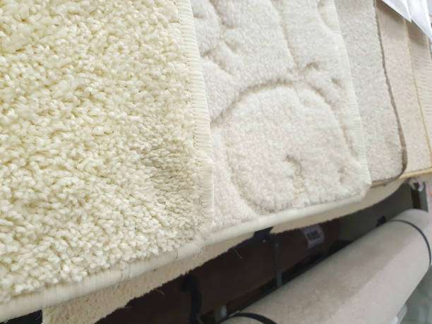 Abstract close-up photograph showcasing a bath mat