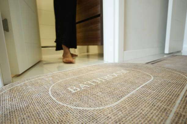 A cozy and inviting bath mat